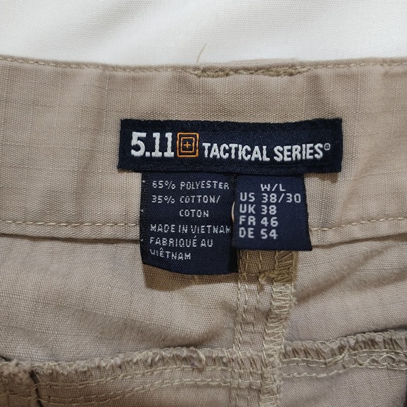 5.11 Tactical Series Cargo Pants Mens Size 38W 29L Beige Work Utility Outdoor - Picture 7 of 16